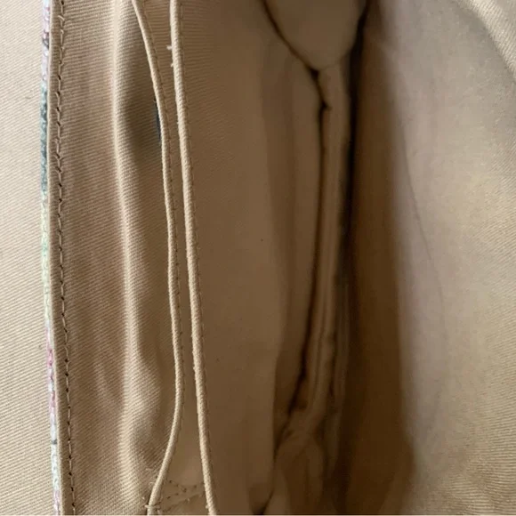 See By Chloe Floral Brown Linen and Leather Crossbody Accordion Bag - Picture 7 of 10